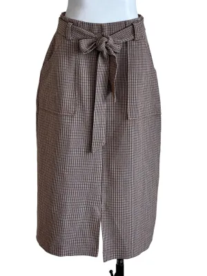 Black Plain Button Skirt
