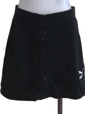 Black Plain Mini Skirt