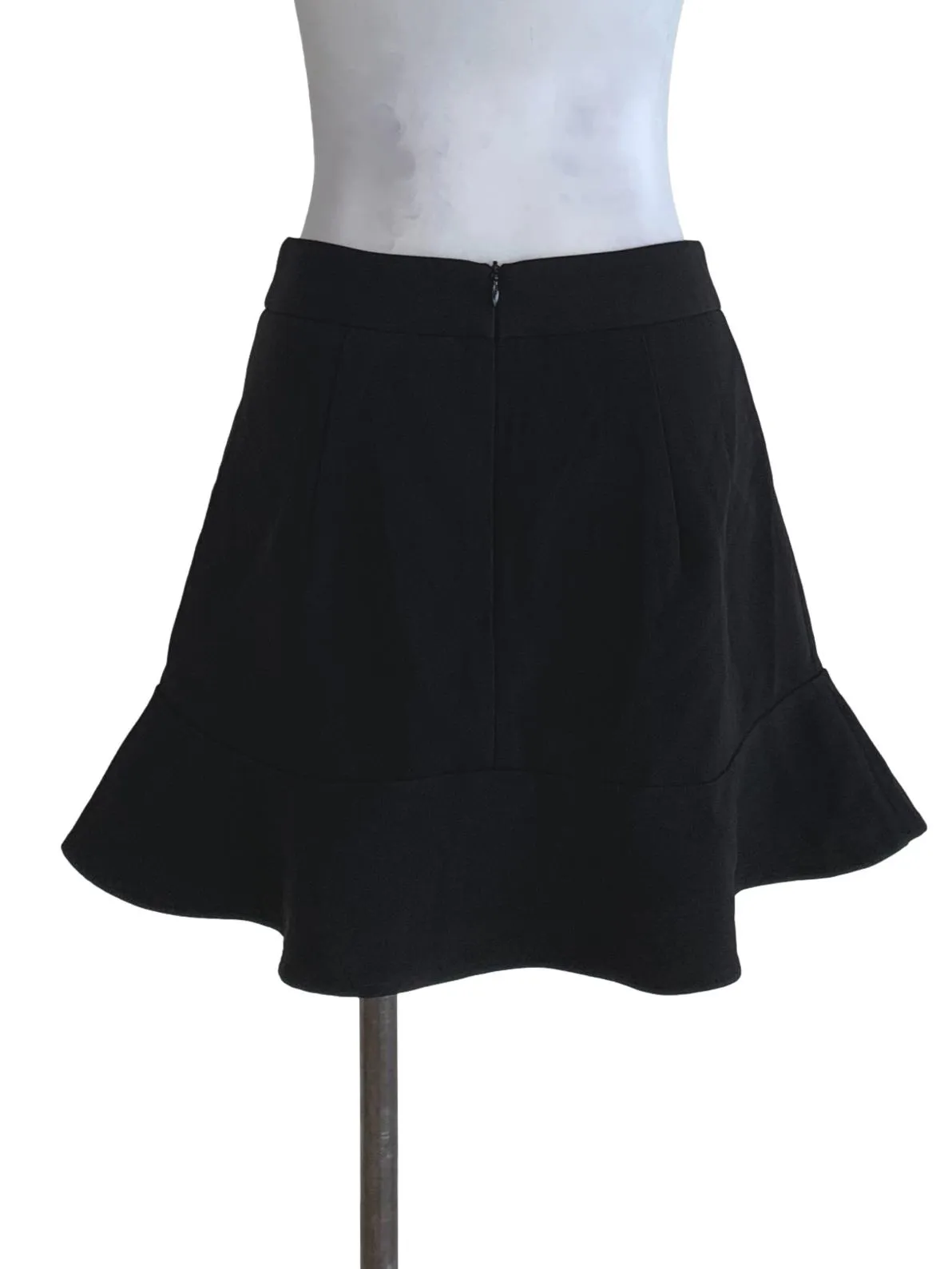 Black Plain Mini Skort