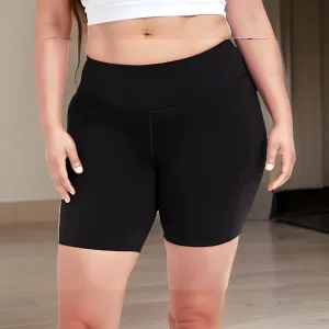 Black Plus Size Short Leggings (XL)