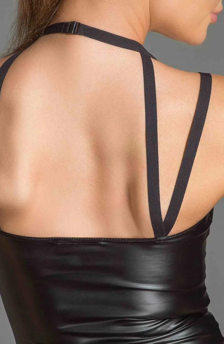 Black wet look top - Intractable