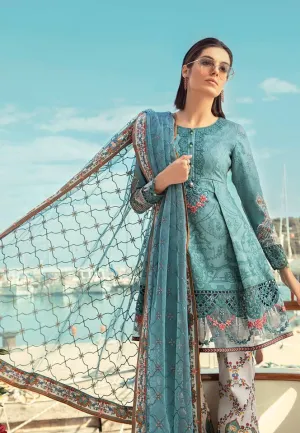Blue Maria B. Summer 2019 Lawn-Cotton Suit