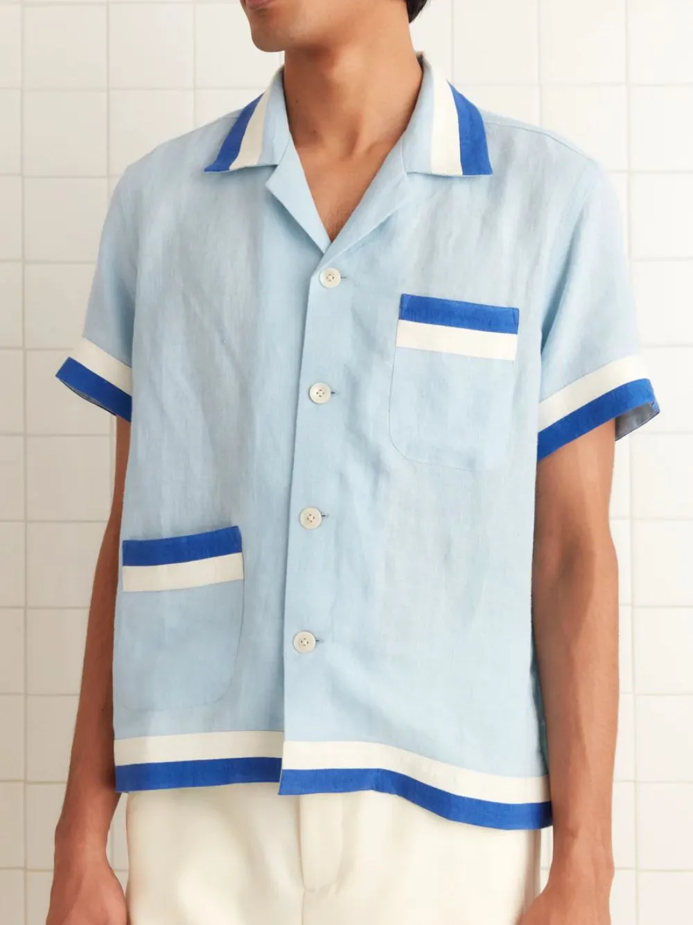 Blue Seedling Stripe Shirt