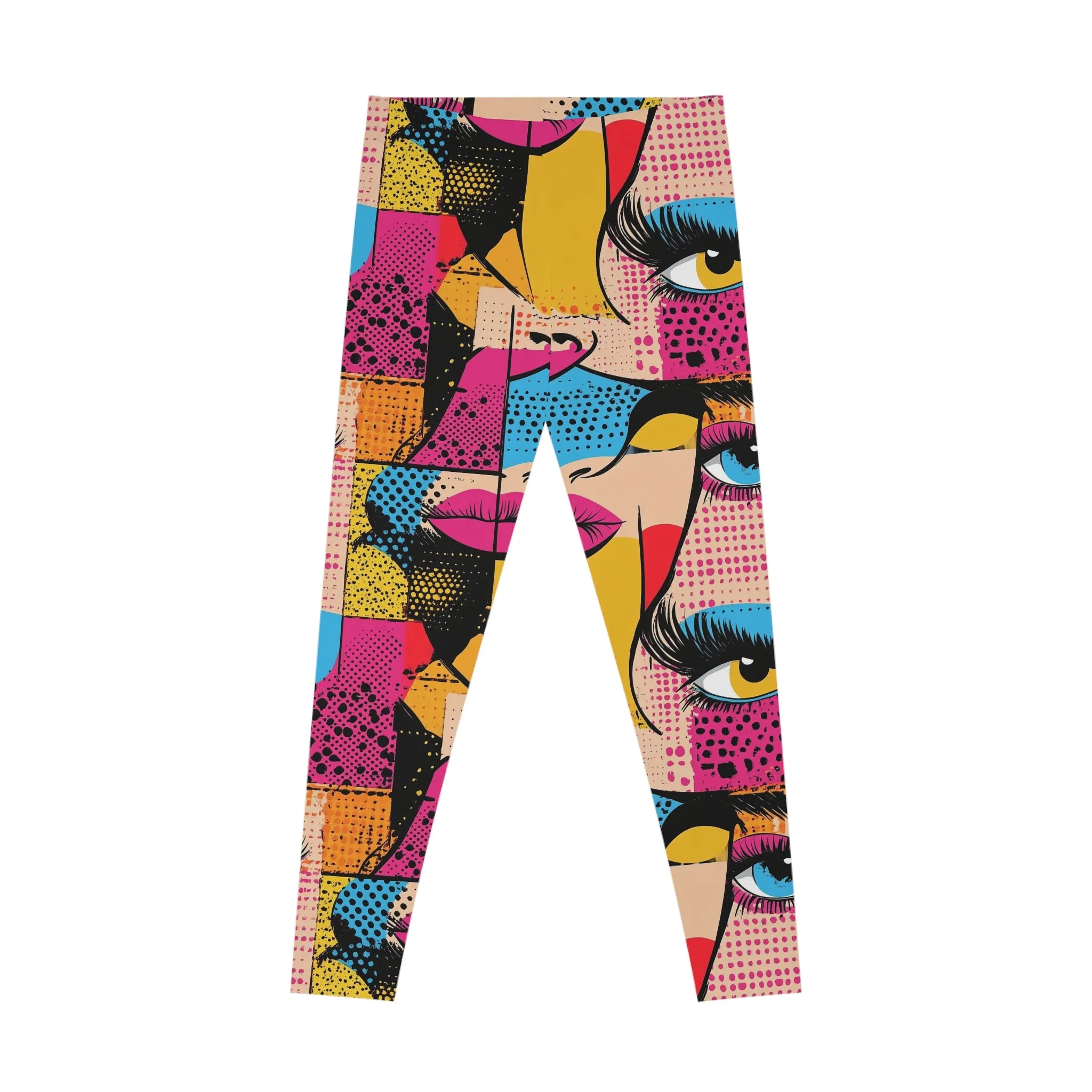 Bold Geometry Stretchy Leggings for Active Lifestyle & Everyday Comfort