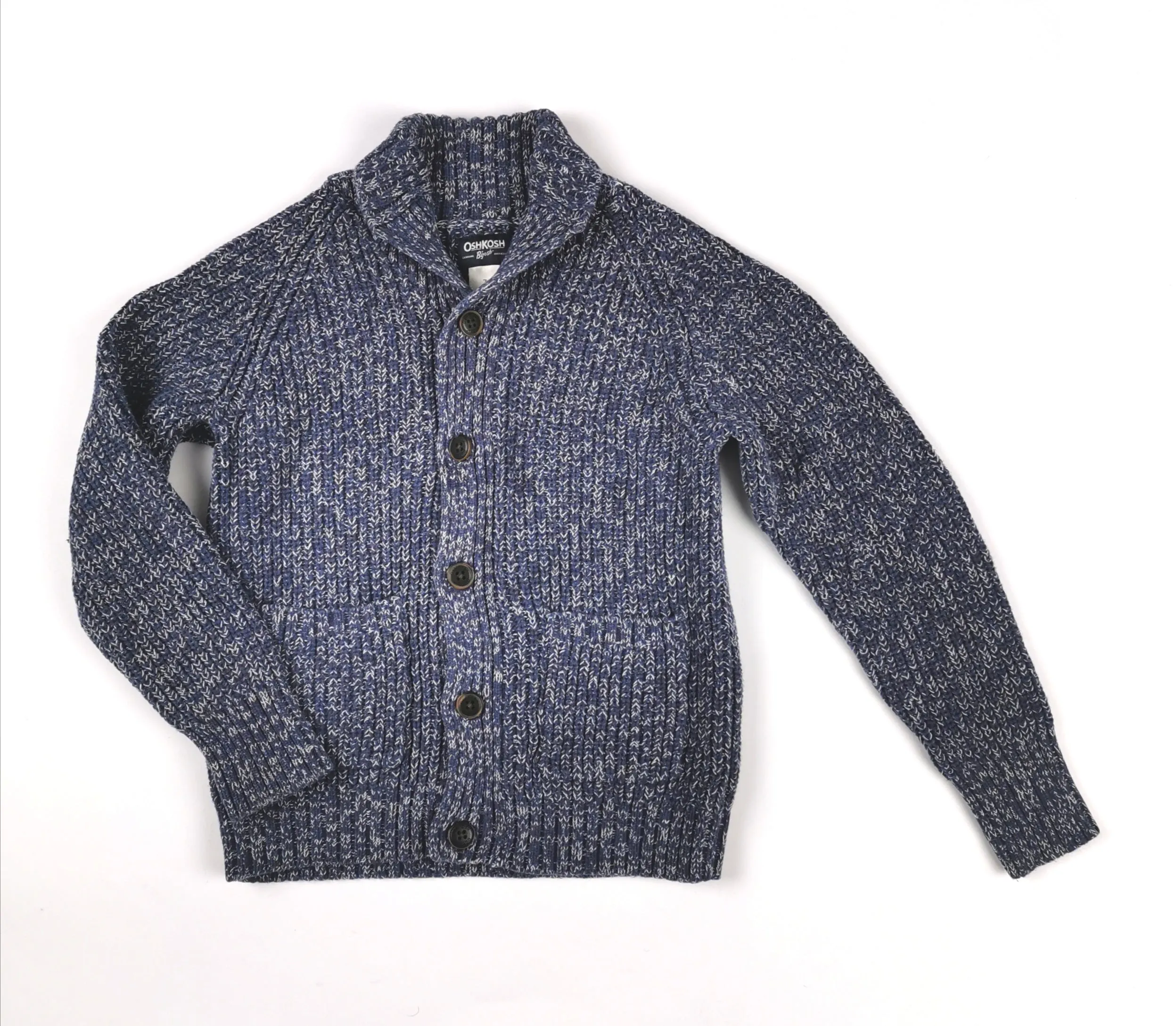BOY SIZE 7 YEARS - OSHKOSH Thick Knit Dress Sweater EUC B41