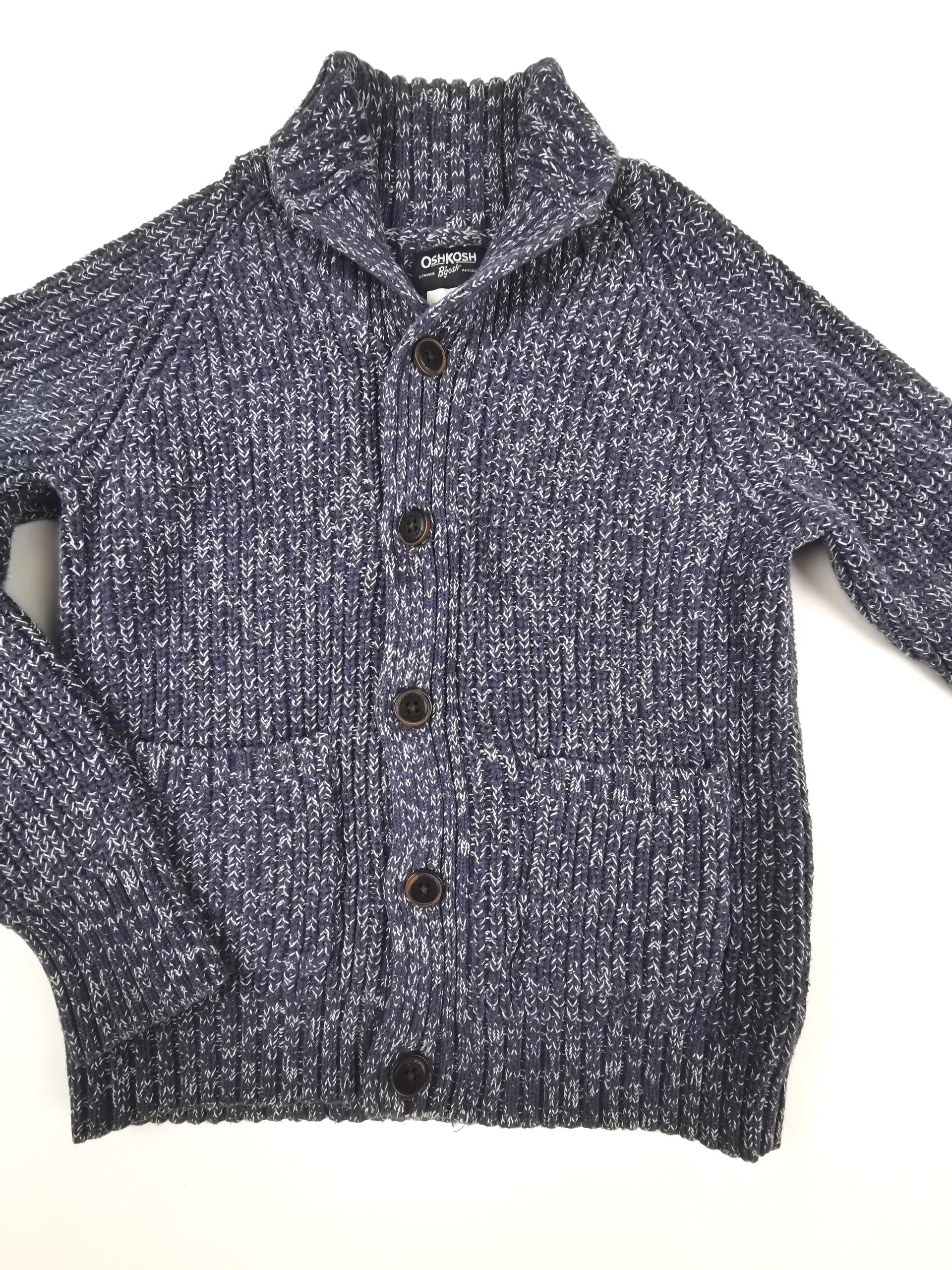 BOY SIZE 7 YEARS - OSHKOSH Thick Knit Dress Sweater EUC B41