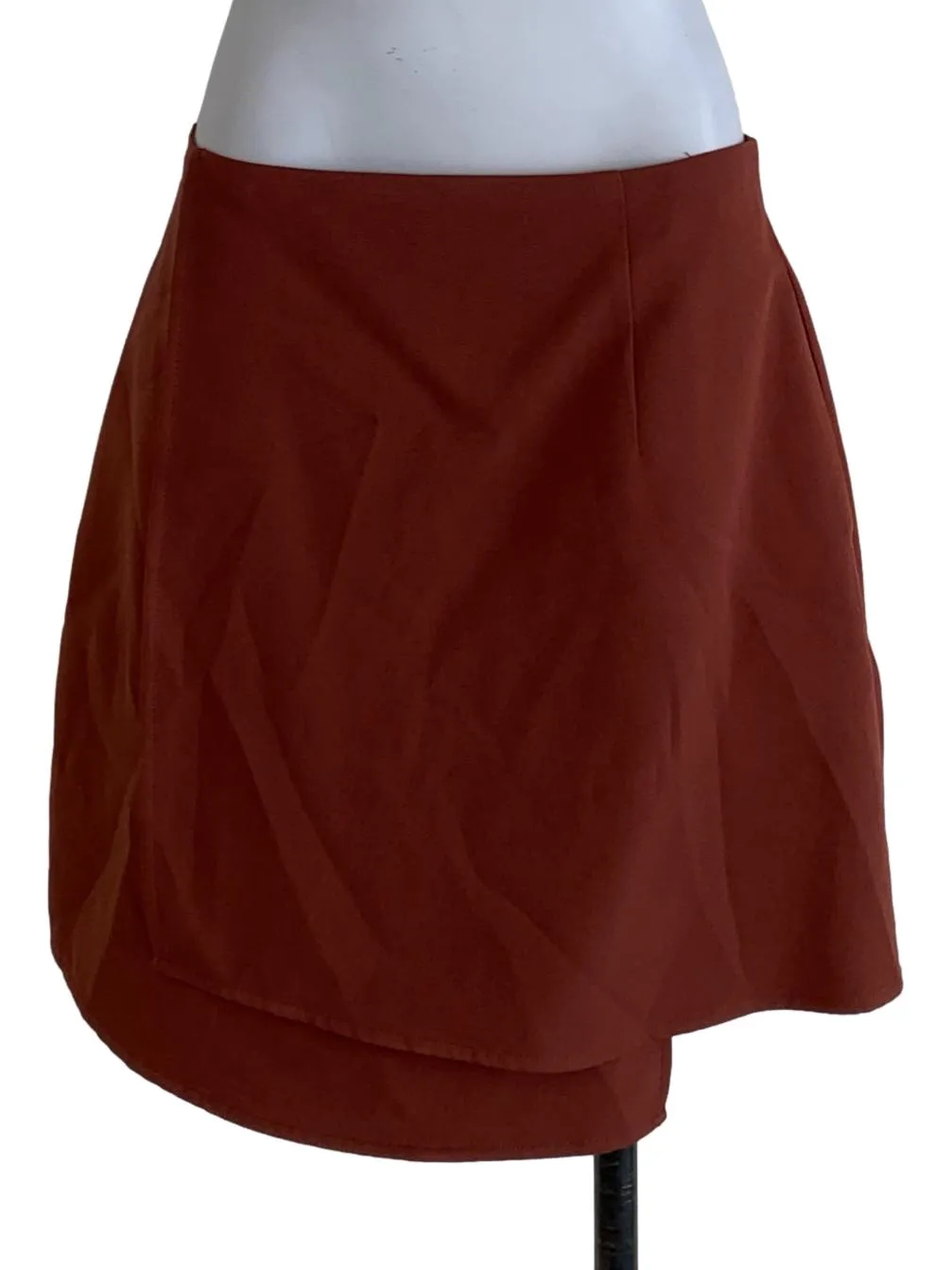Brick Orange Plain Skirt