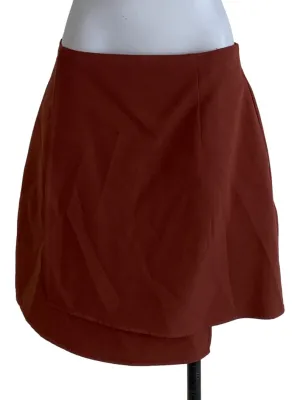 Brick Orange Plain Skirt