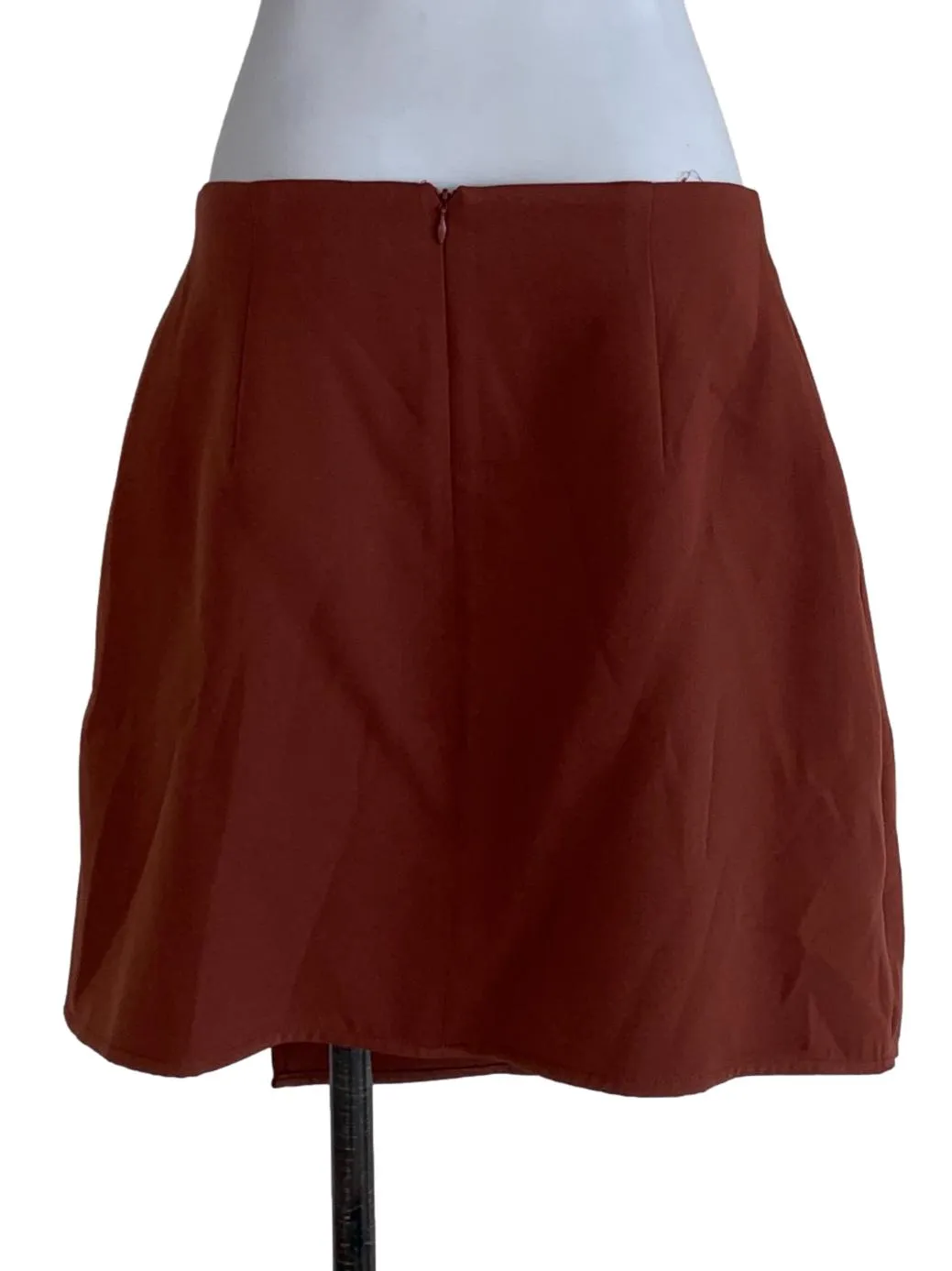 Brick Orange Plain Skirt
