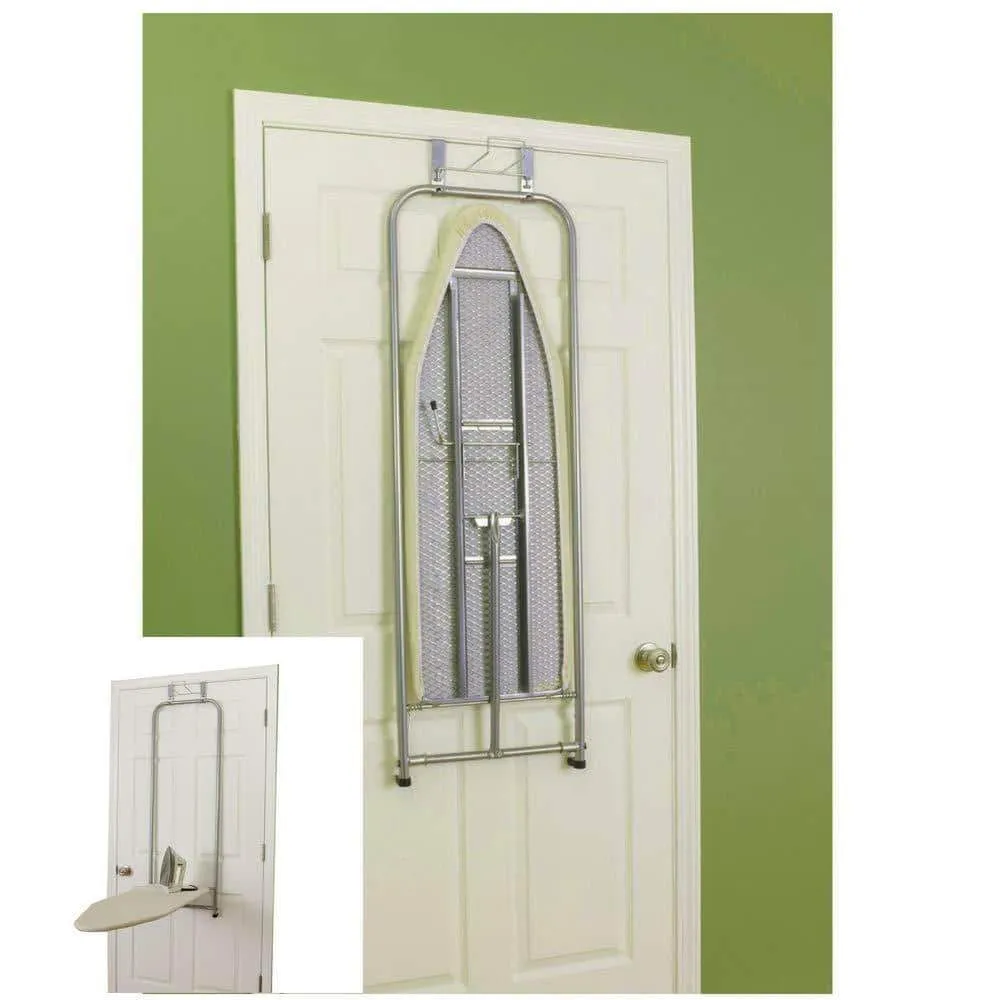 BS Portable Ironing Board for Space Saving Door Hanging Folds up or Down Storage Solution Fit Apartments Offices Kitchen Easy to Use Small Steel Cotton & eBook by BADA Shop