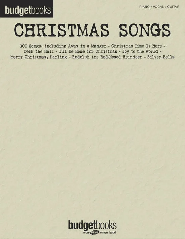 Budget Books: Christmas Songs PVG