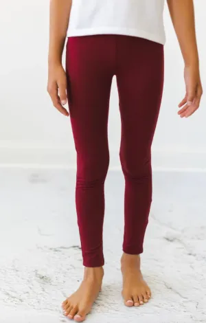 Burgundy Leggings • size 4T