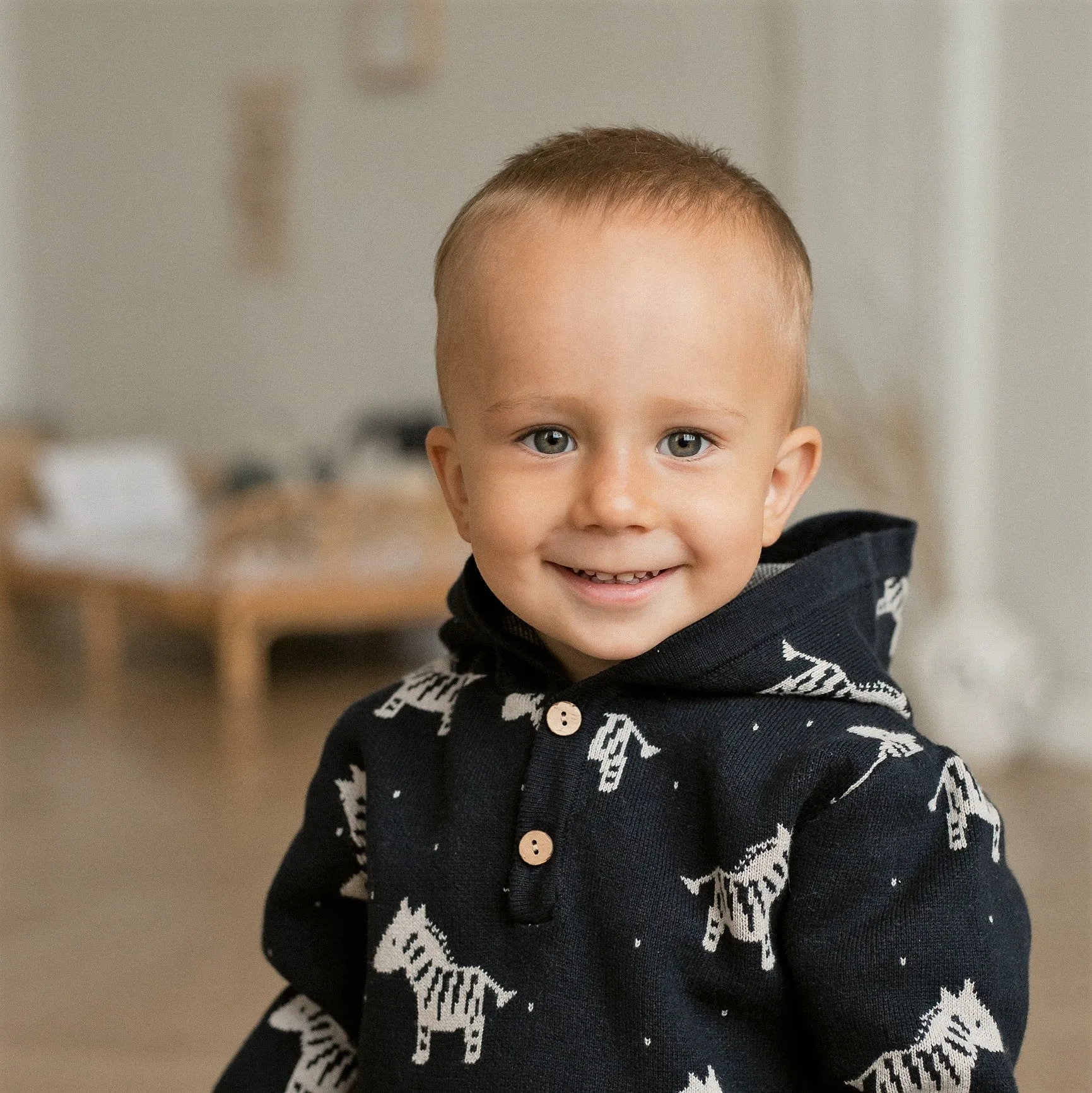 Cable Knit Baby Hooded Romper | Organic Cotton Cozy Toddler Sweaters