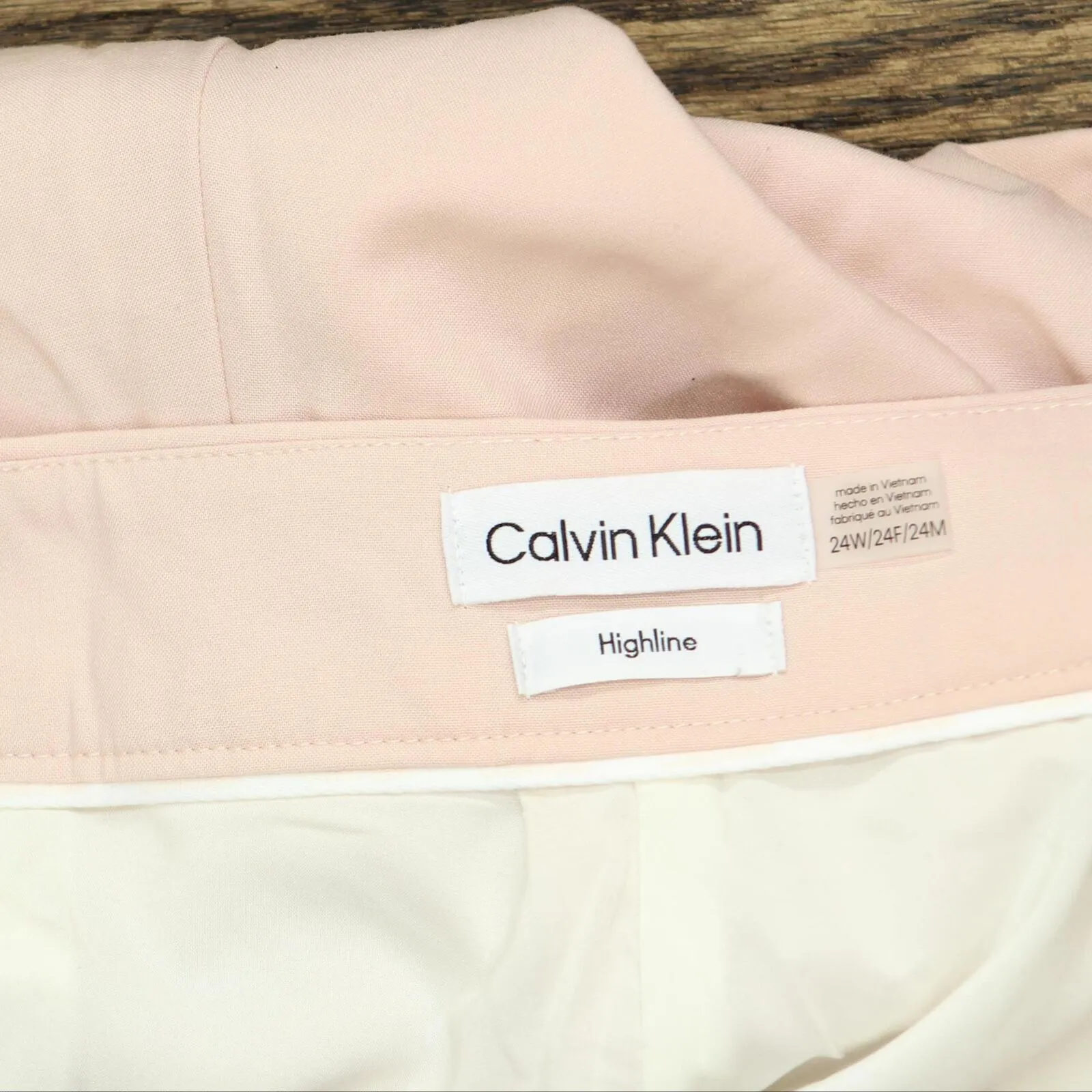 Calvin Klein Womens Plus Size Mid-Rise Straight-Leg Pants Petal Pink 24W