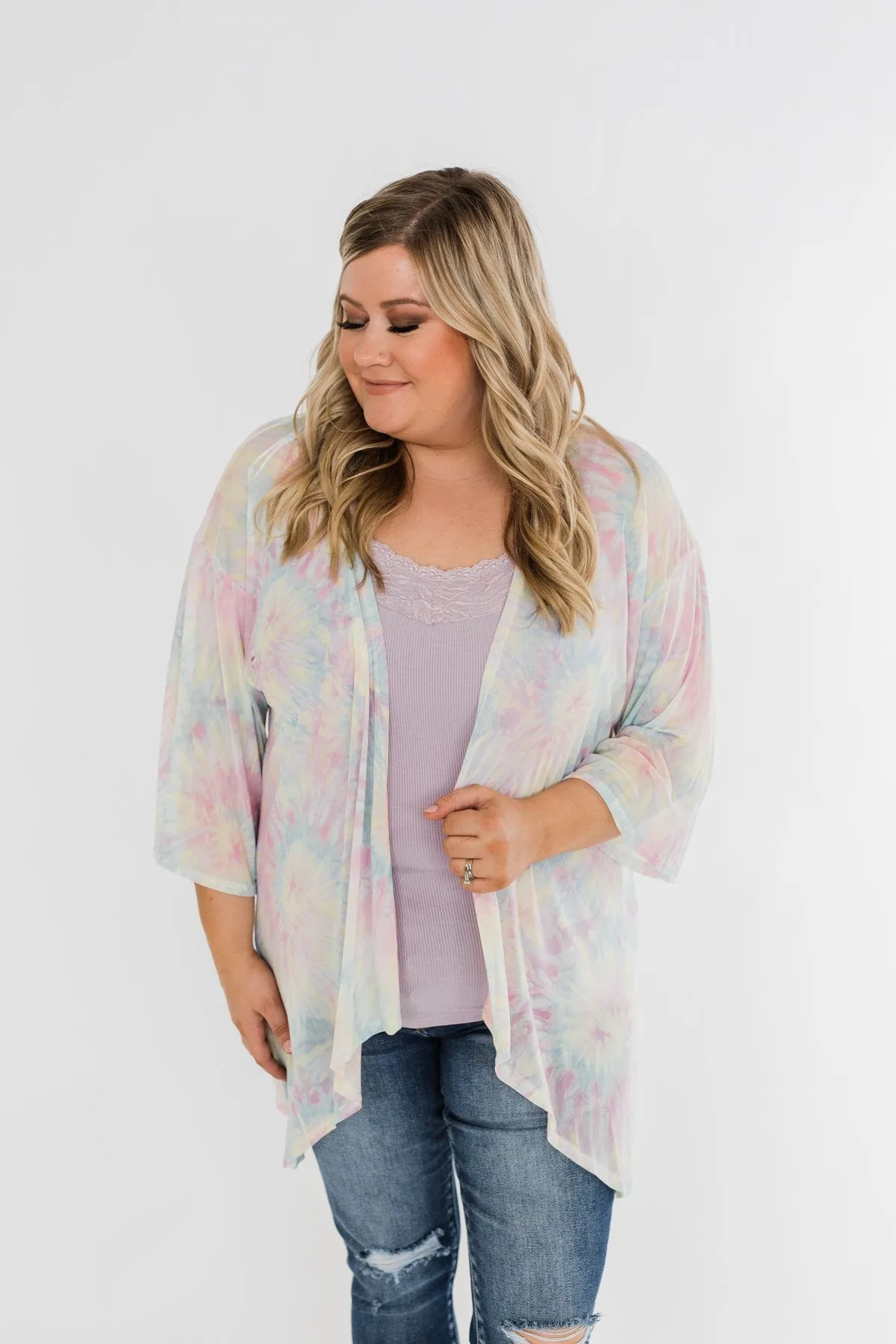 Can't Get Over You Tie Dye Kimono- Multi-Color