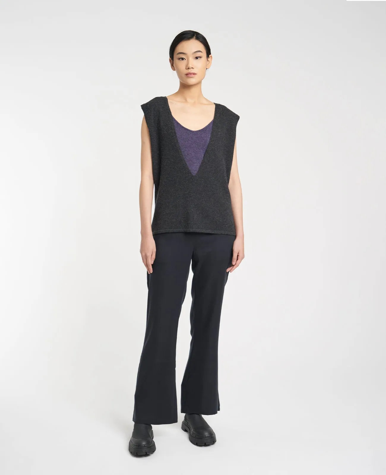 Cashmere Deep V-Neck Vest