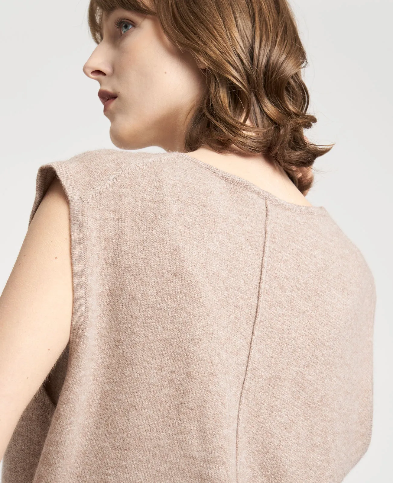 Cashmere Deep V-Neck Vest