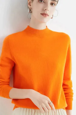 Cashmere High Neck Jumper for Women - Soft Cashmere Knit Sweater