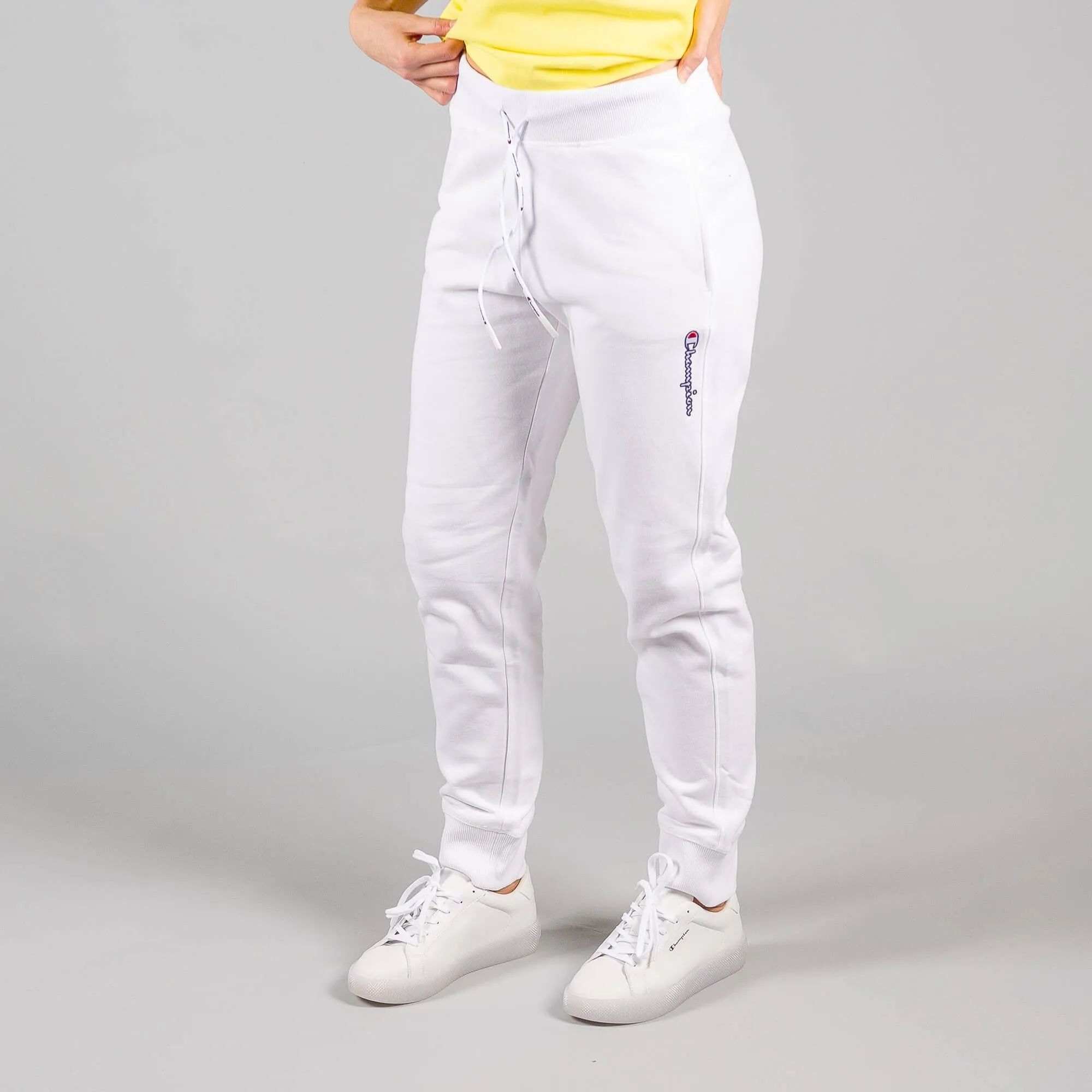 Champion Rib Cuff Pants White