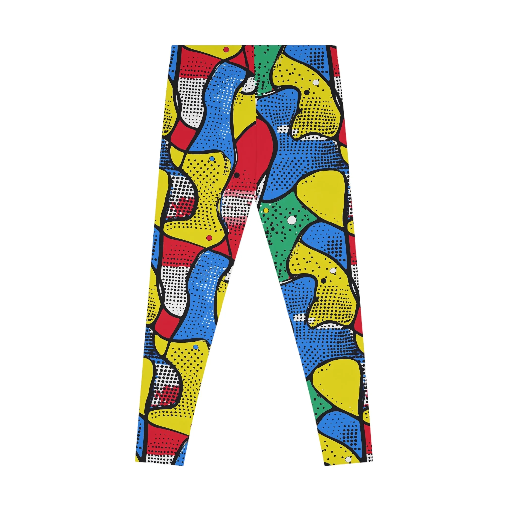Chaos Collage Stretchy Leggings for Active Lifestyle & Everyday Comfort