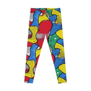 Chaos Collage Stretchy Leggings for Active Lifestyle & Everyday Comfort