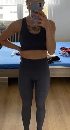 Chaturanga Bra and Legging Set - Dark Gray