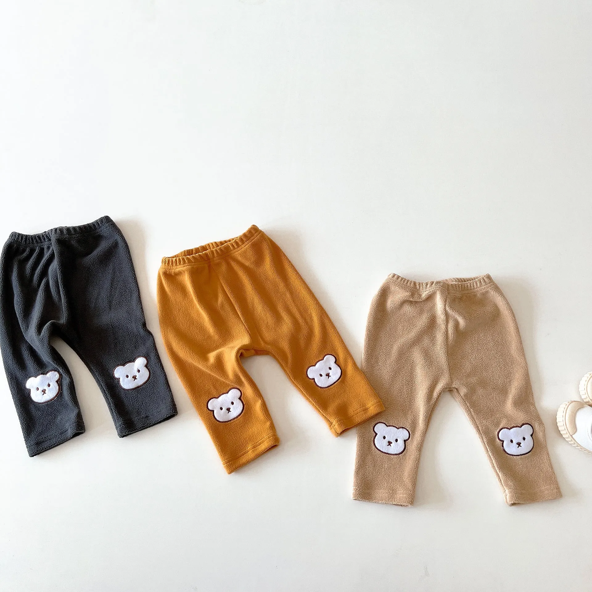 Children's Spring leggings baby spring velvet thin leggings baby trousers baby big PP pants
