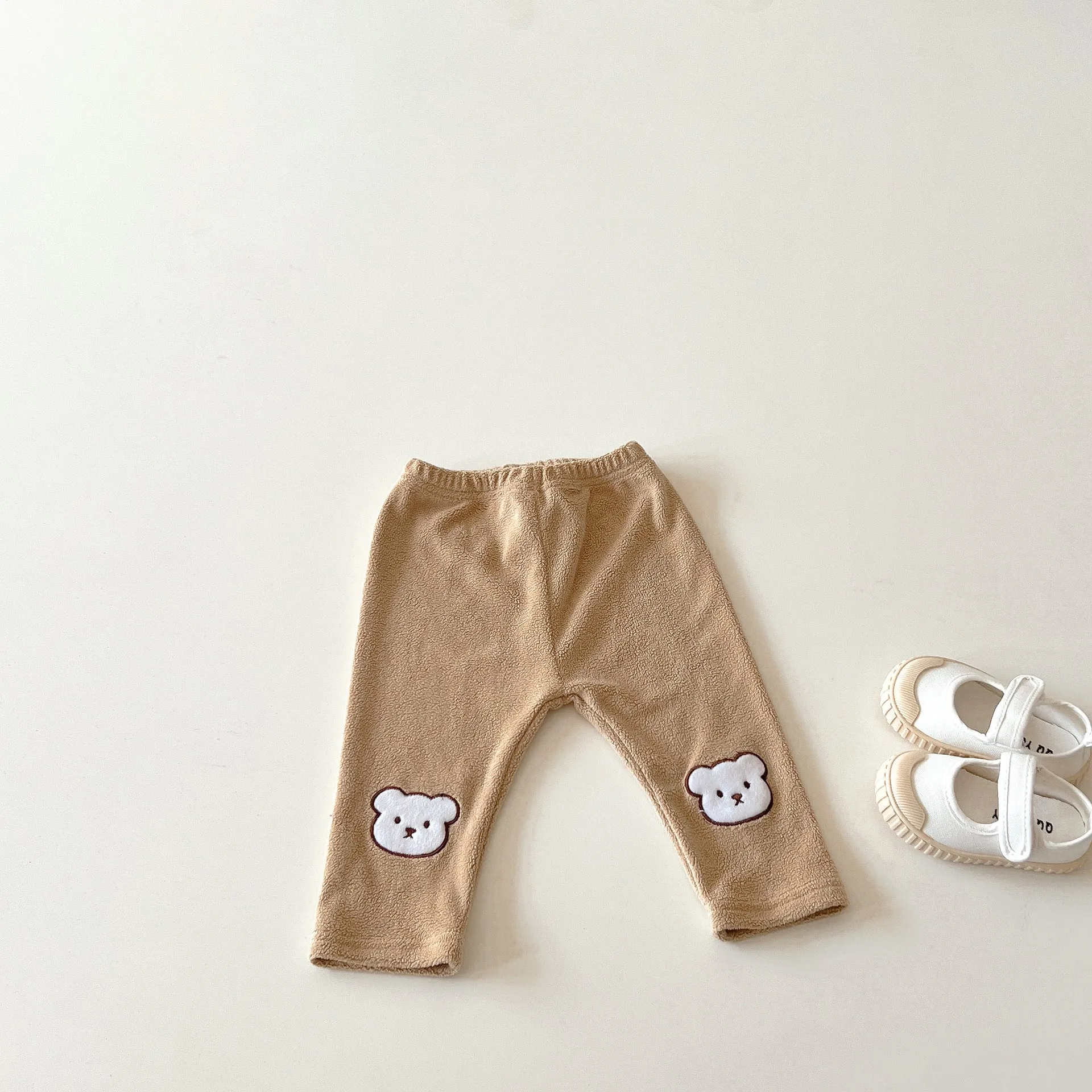 Children's Spring leggings baby spring velvet thin leggings baby trousers baby big PP pants