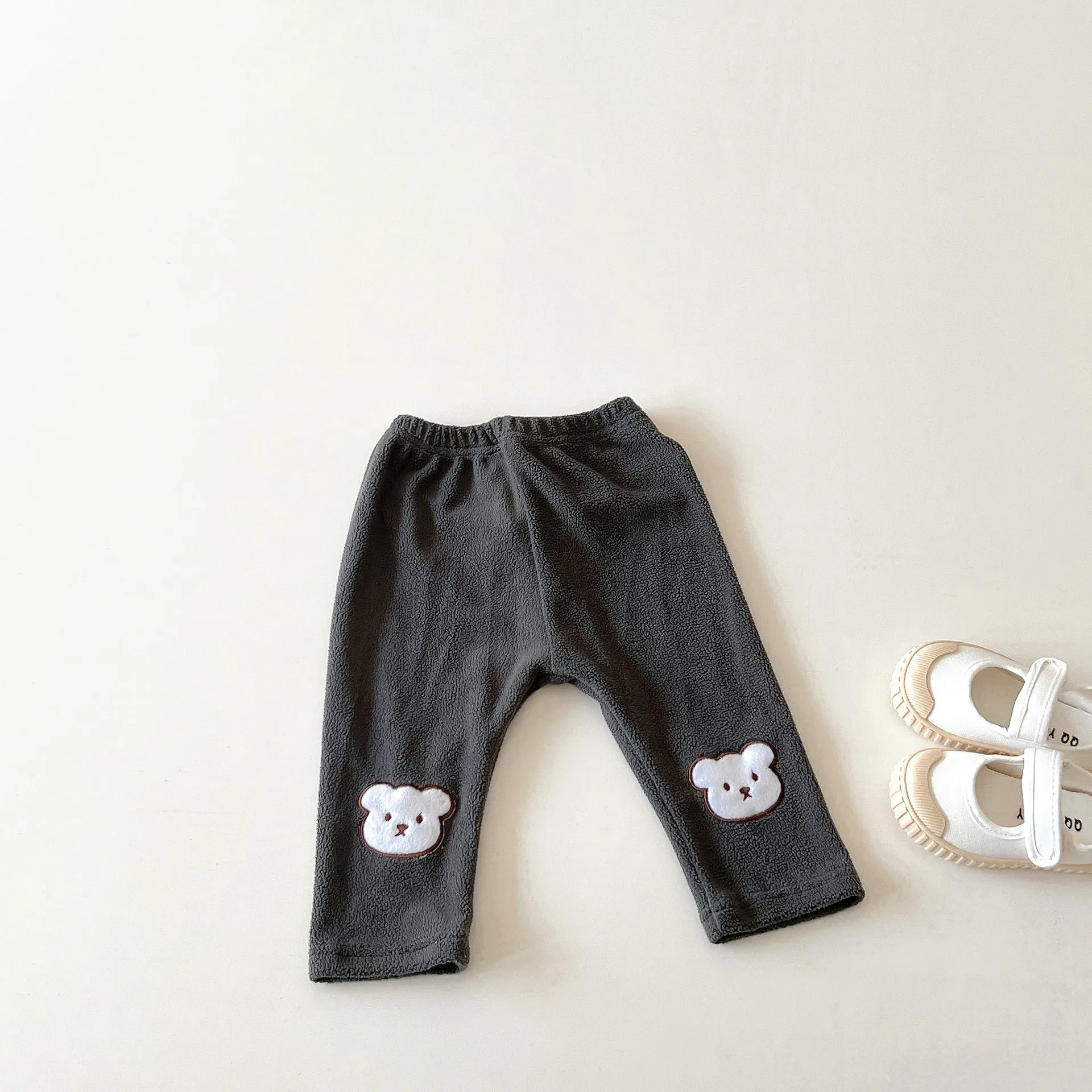 Children's Spring leggings baby spring velvet thin leggings baby trousers baby big PP pants