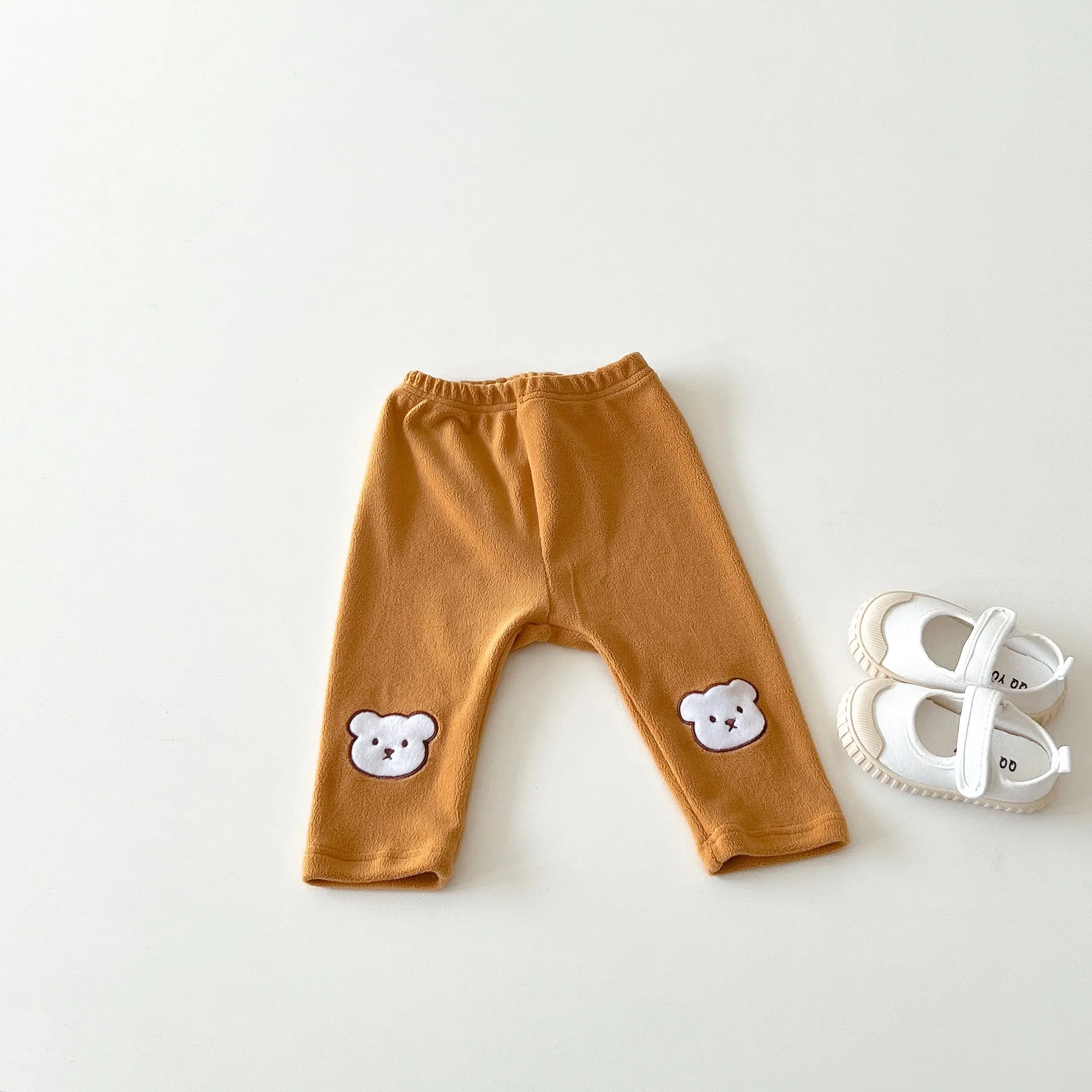 Children's Spring leggings baby spring velvet thin leggings baby trousers baby big PP pants