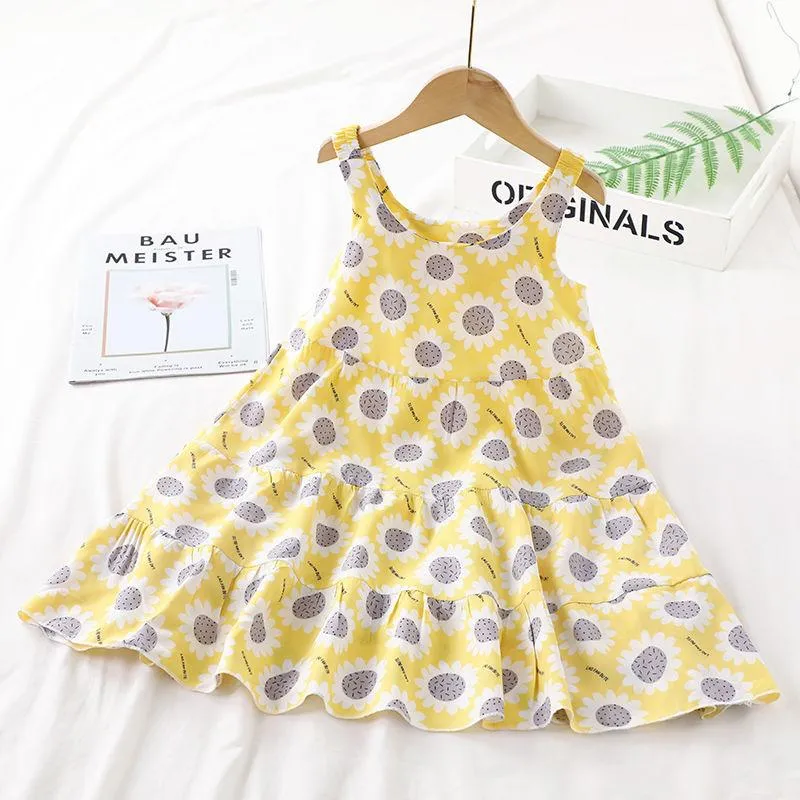 Children's Summer Clothes Baby Girls Princess Dresses Little Girls Children's Clothes Girls' Dresses Cotton Sil Children's Western Style Skirts