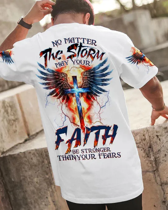 Christianartbag 3D T-Shirt For Men, No Matter The Storm Men's All Over Print Shirt, Christian T-Shirt, Christian 3D T-Shirt, Unisex T-Shirt.
