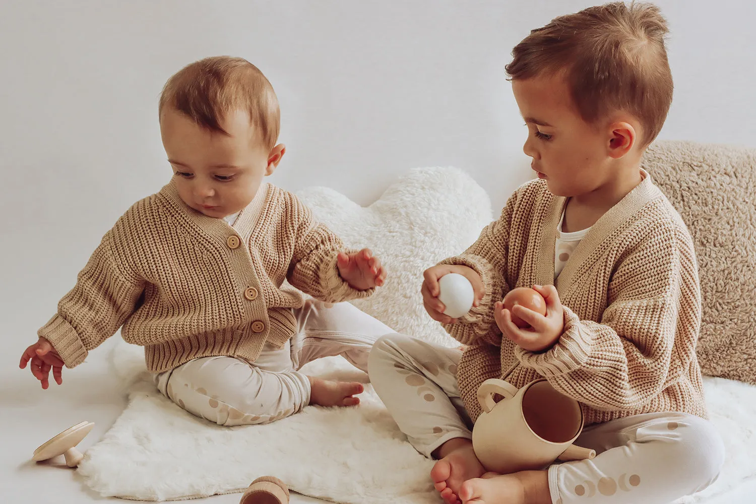Chunky Knit Cardigan | Nougat