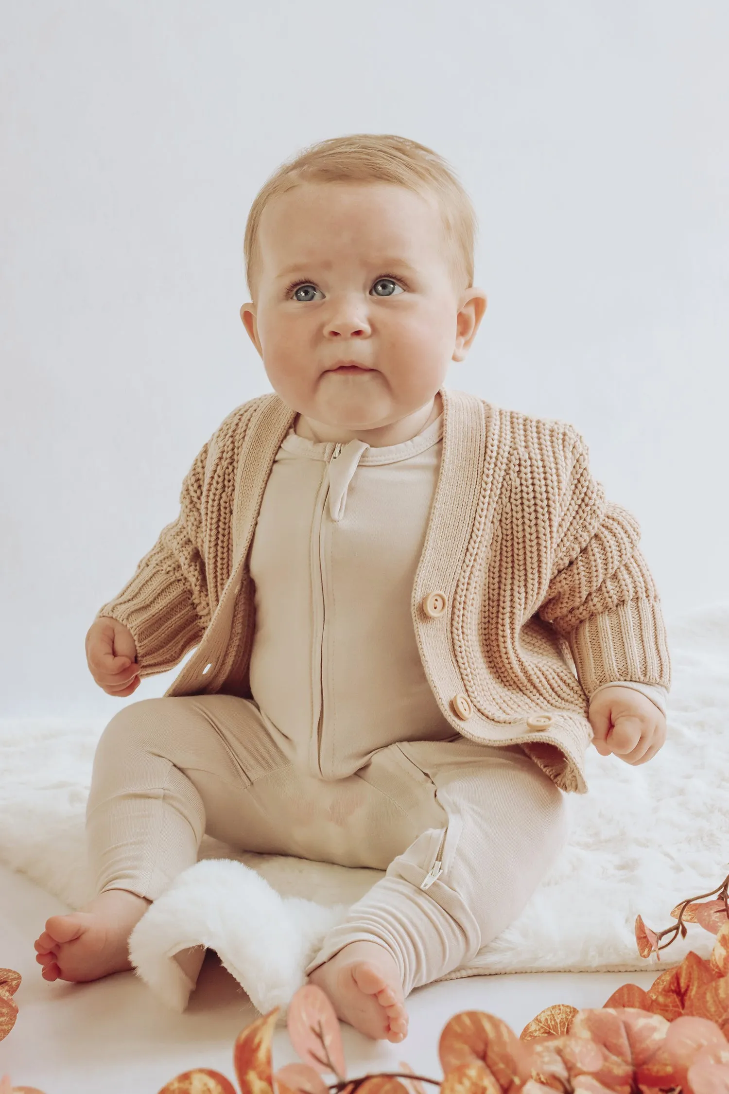 Chunky Knit Cardigan | Nougat