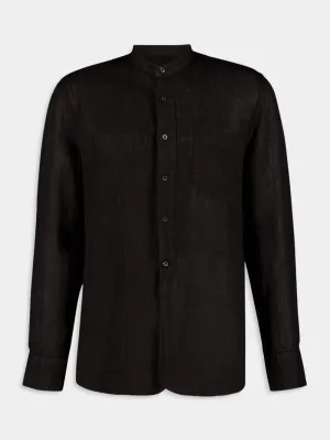 Classic Black Linen Shirt