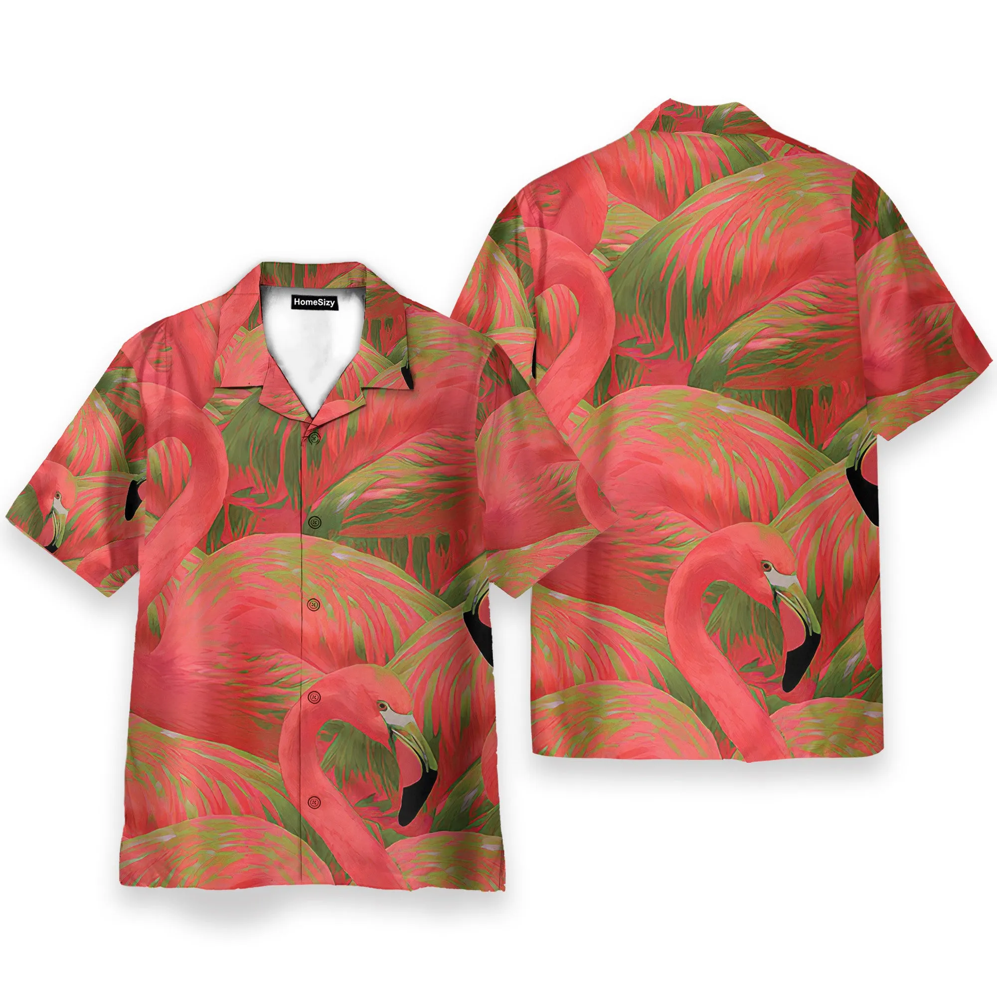 Colorful Flamingo Button's Up Shirts - Hawaiian Shirt