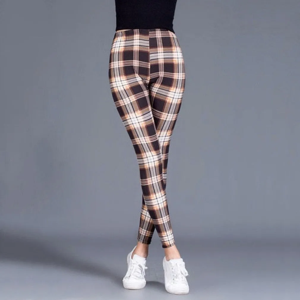 ContiNent 33 Leggings Floral Patterned Print Leggins For Women Leggings Houndstooth Sale Elastic Design Vintage Leggins