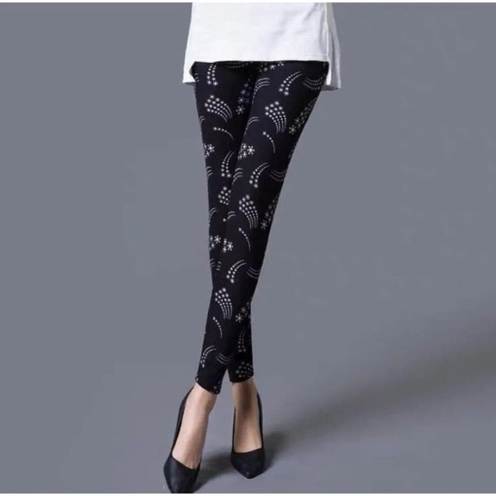 ContiNent 33 Leggings Floral Patterned Print Leggins For Women Leggings Houndstooth Sale Elastic Design Vintage Leggins