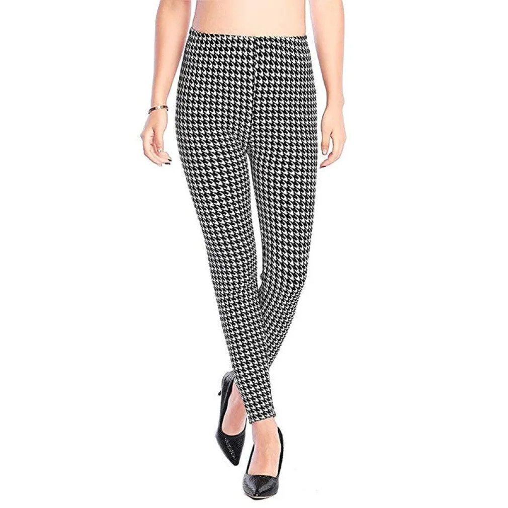 ContiNent 33 Leggings Floral Patterned Print Leggins For Women Leggings Houndstooth Sale Elastic Design Vintage Leggins