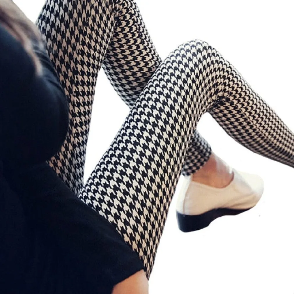 ContiNent 33 Leggings Floral Patterned Print Leggins For Women Leggings Houndstooth Sale Elastic Design Vintage Leggins