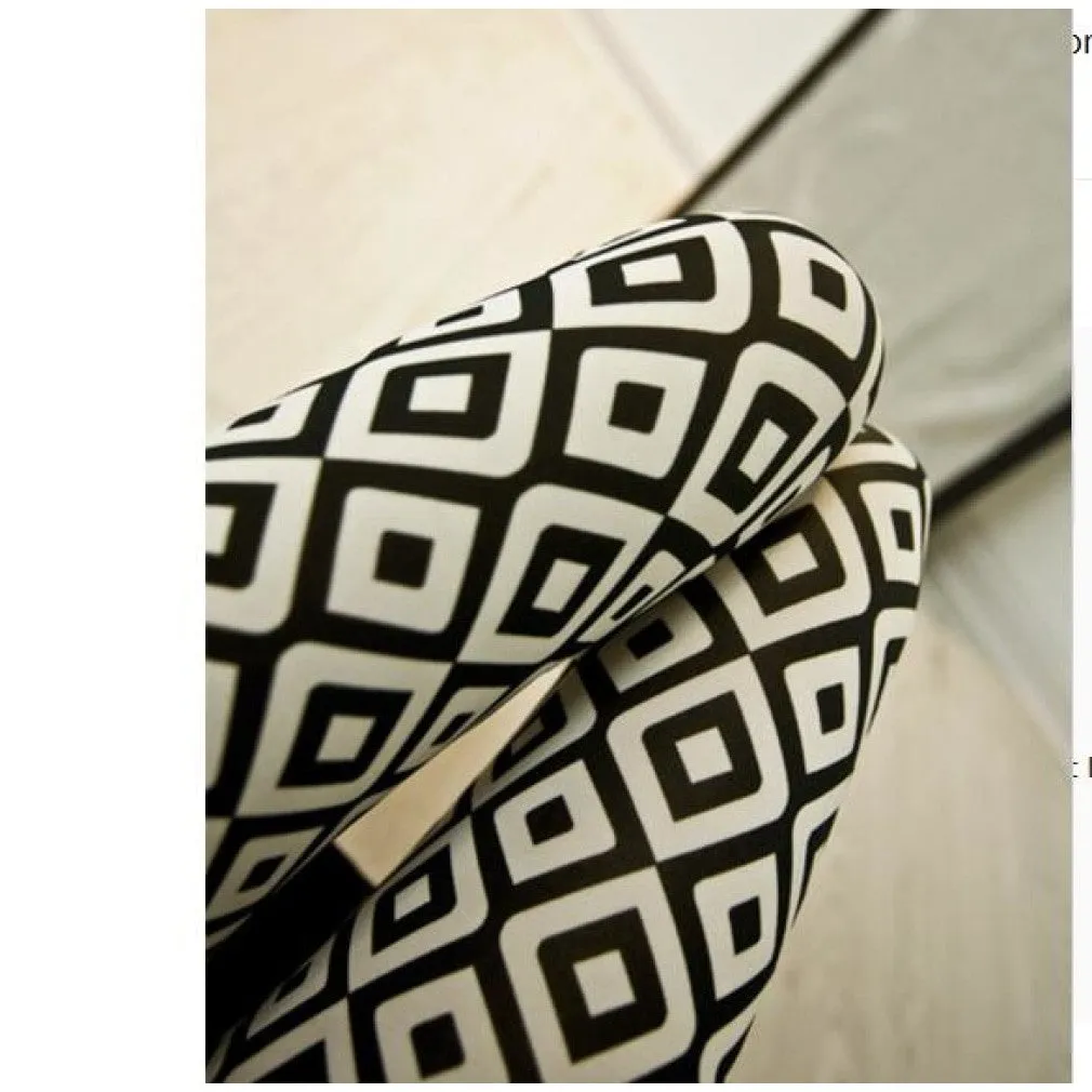 ContiNent 33 Leggings Floral Patterned Print Leggins For Women Leggings Houndstooth Sale Elastic Design Vintage Leggins