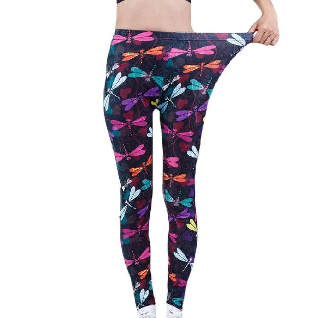 ContiNent 33 Leggings Floral Patterned Print Leggins For Women Leggings Houndstooth Sale Elastic Design Vintage Leggins