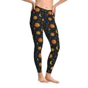 Cosmic Glow Stretchy Leggings - Cosmic Yoga Pants for Freedom and Comfort