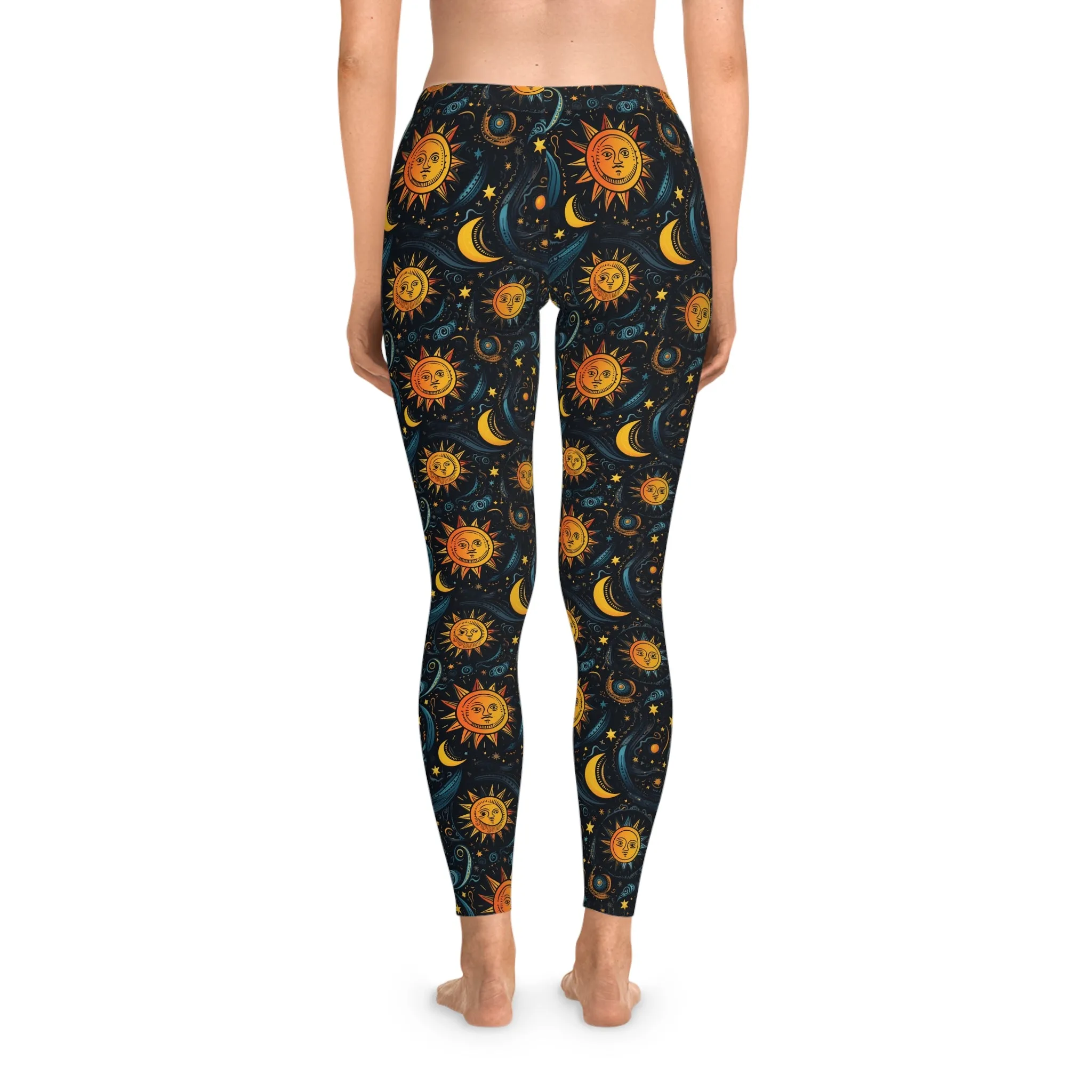 Cosmic Glow Stretchy Leggings - Cosmic Yoga Pants for Freedom and Comfort
