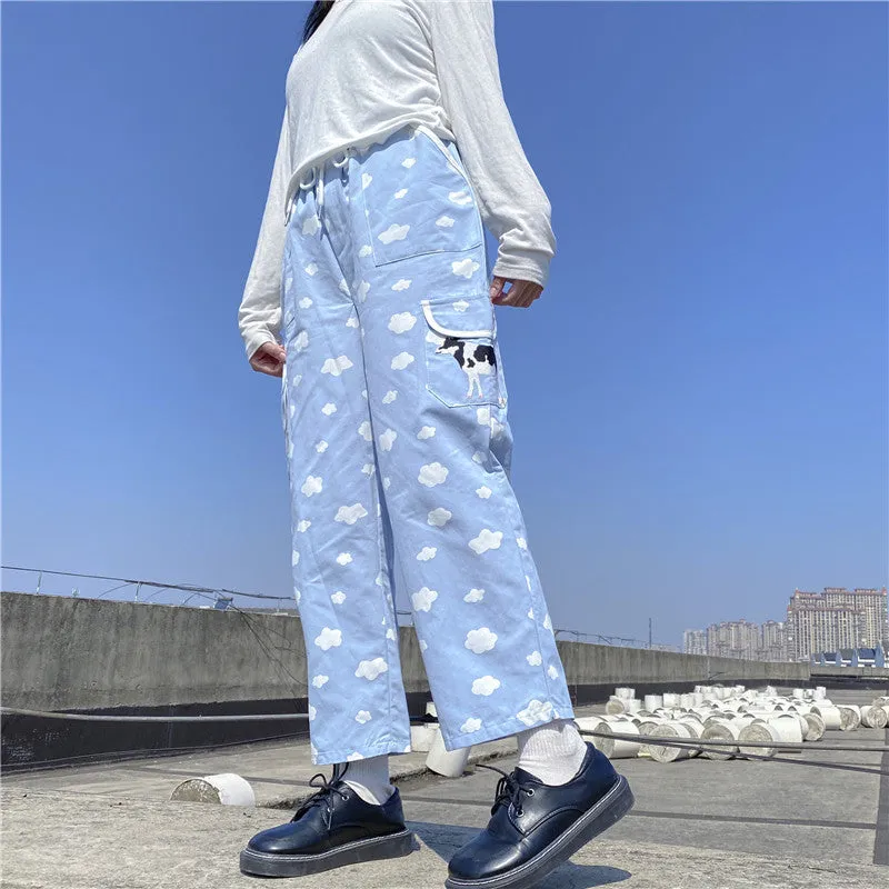 Cow Cloud Pants KF81651