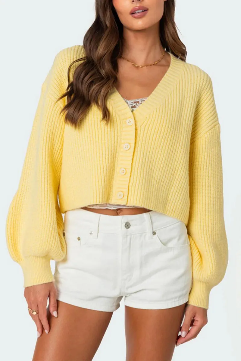 CS3427 Knitted Short Cardigan Outerwear