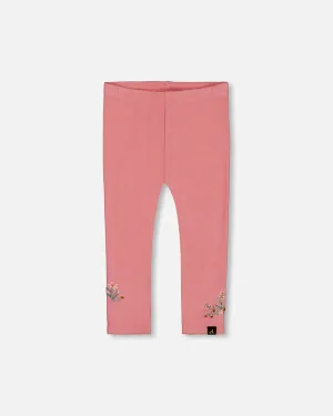 Deux Par Deux Brushed Rib Leggings - Rosette Light Pink