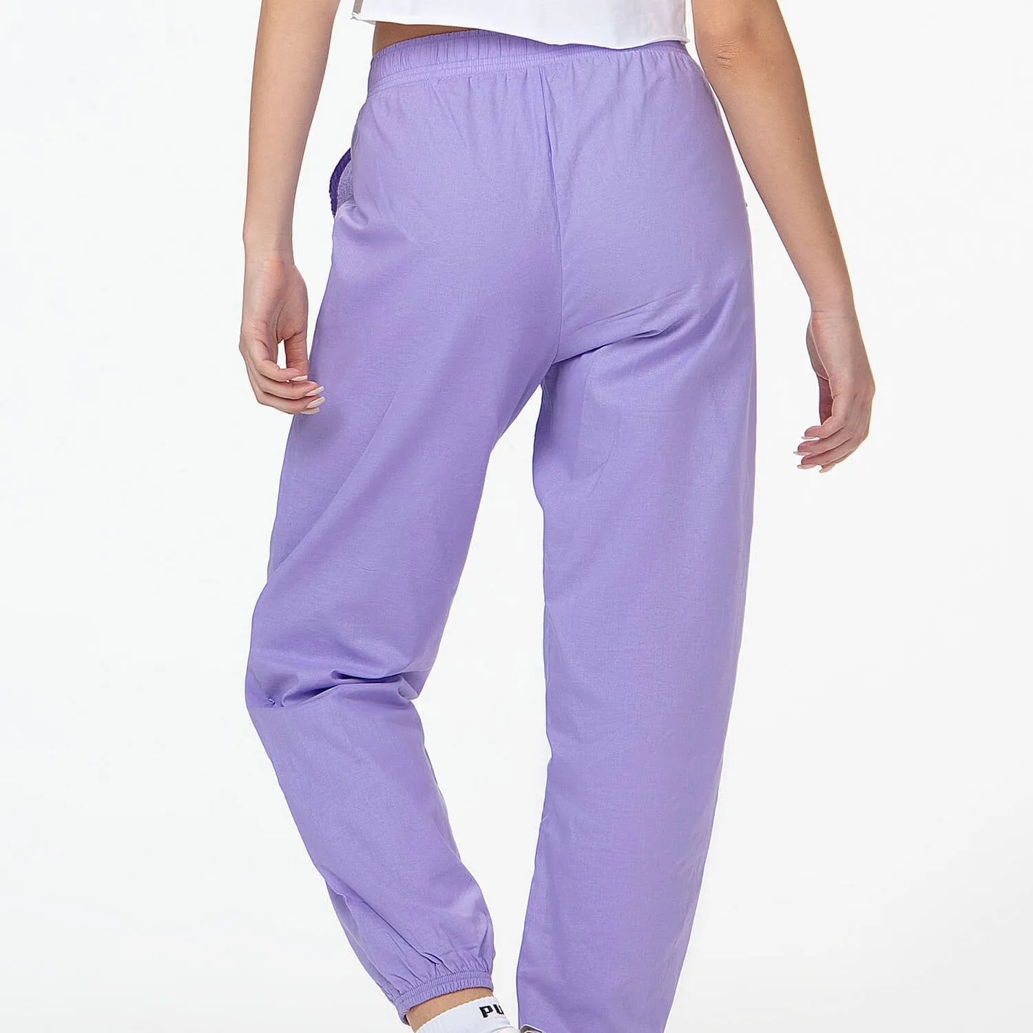 Dámske tepláky Champion wmn's Woven elastic cuff pants fialové