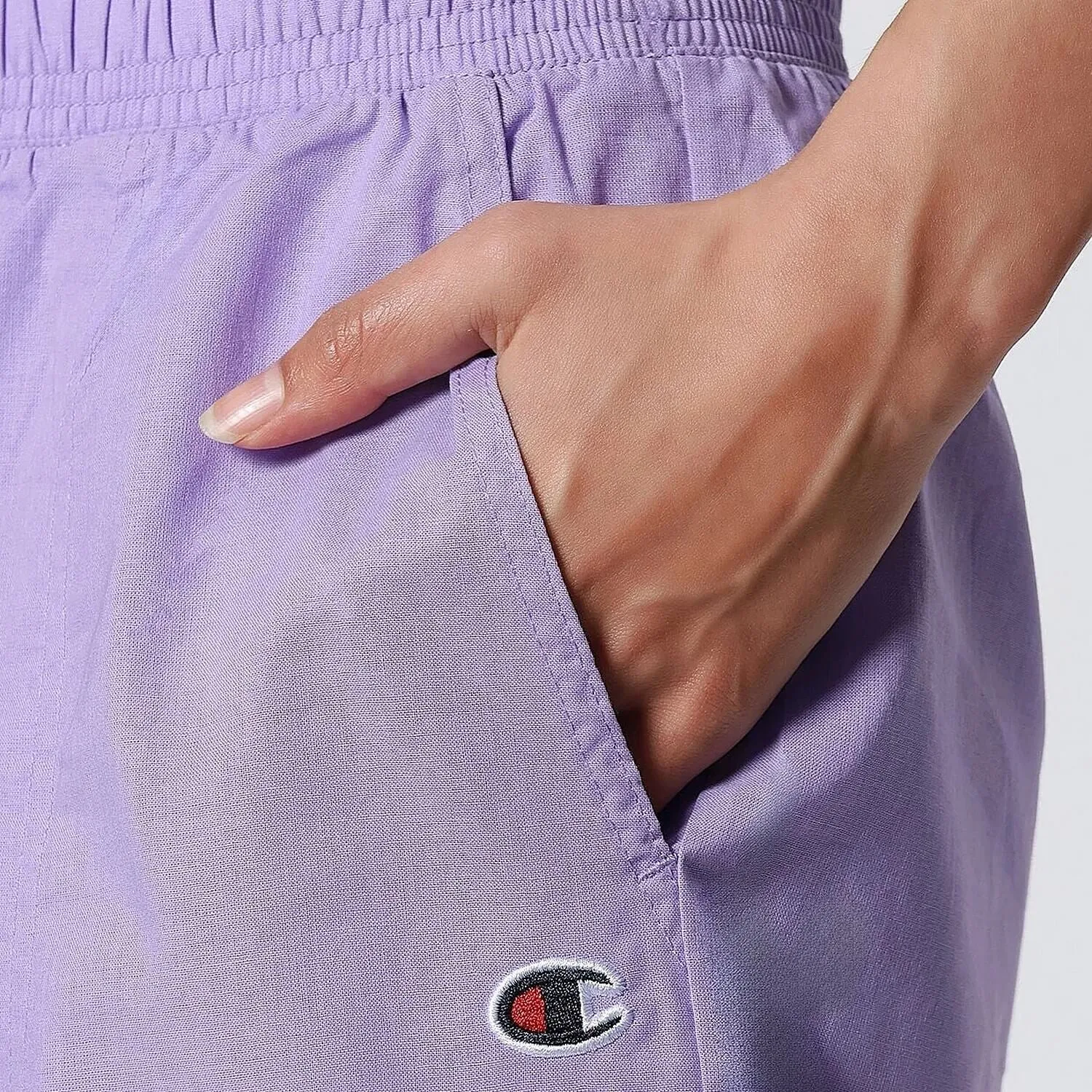 Dámske tepláky Champion wmn's Woven elastic cuff pants fialové