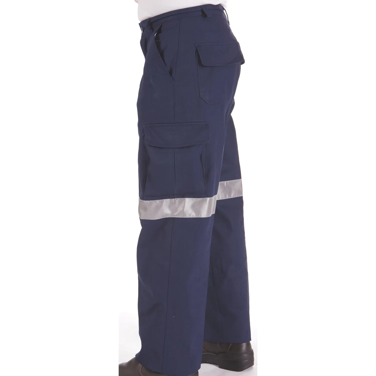 DNC Cotton Drill Cargo Pants With 3M R/Tape (3319)